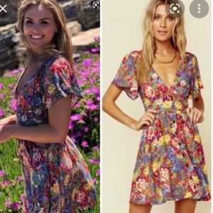 Auguste The Label Magnolia Violet Mini Dress